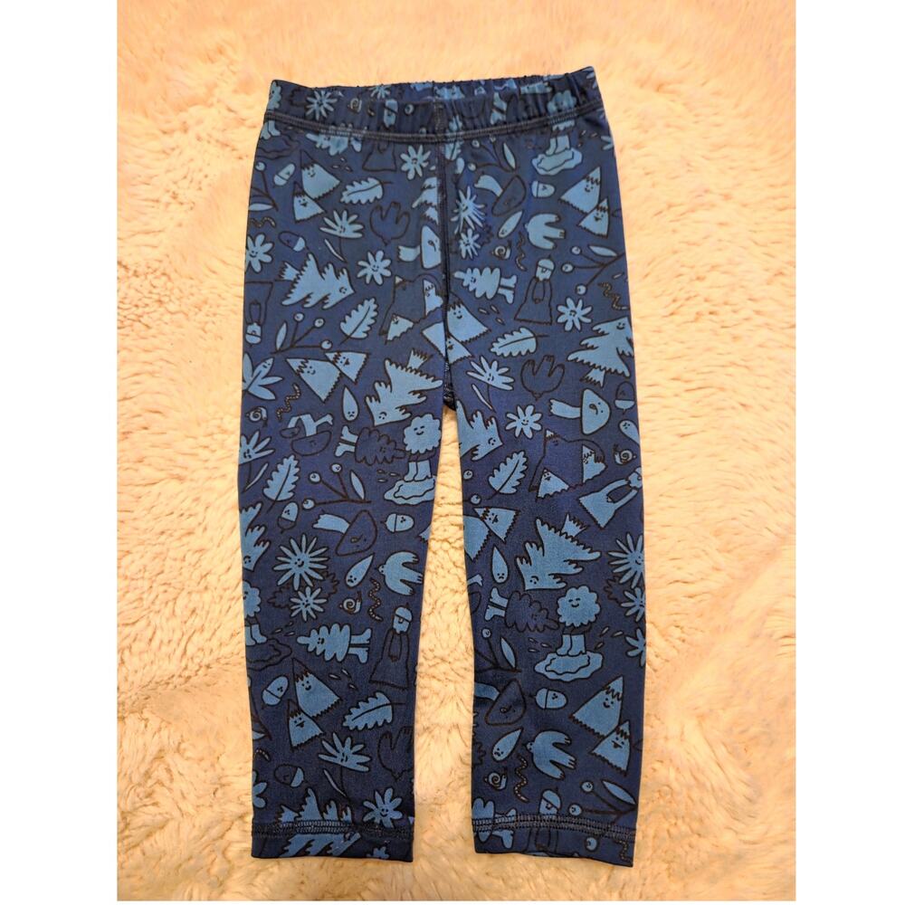 REI Co Op Blue Base Layer Whimsical Nature Print boys Infant Pants 18 month